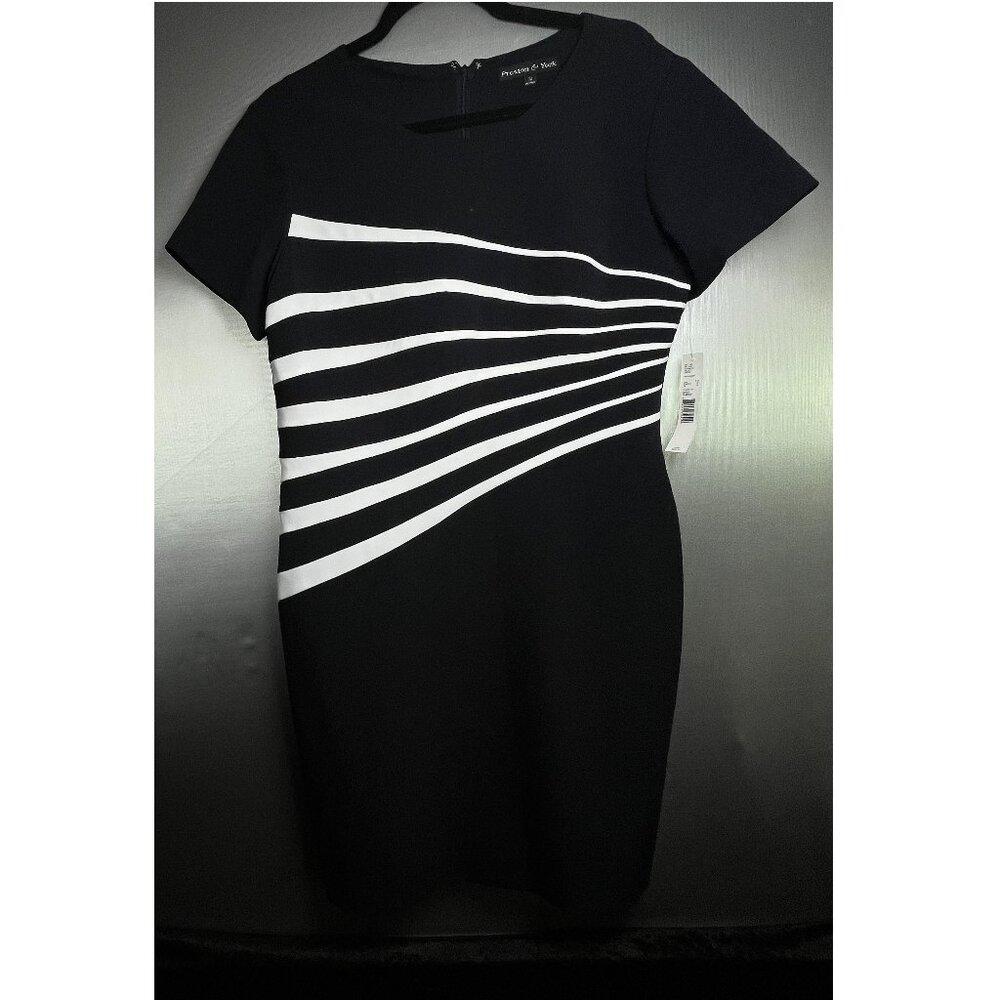 New Preston & York Navy & Ivory Kelsey Dress Size 12